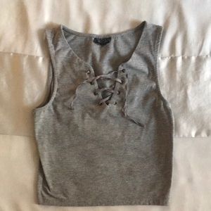 Topshop Gray crop top